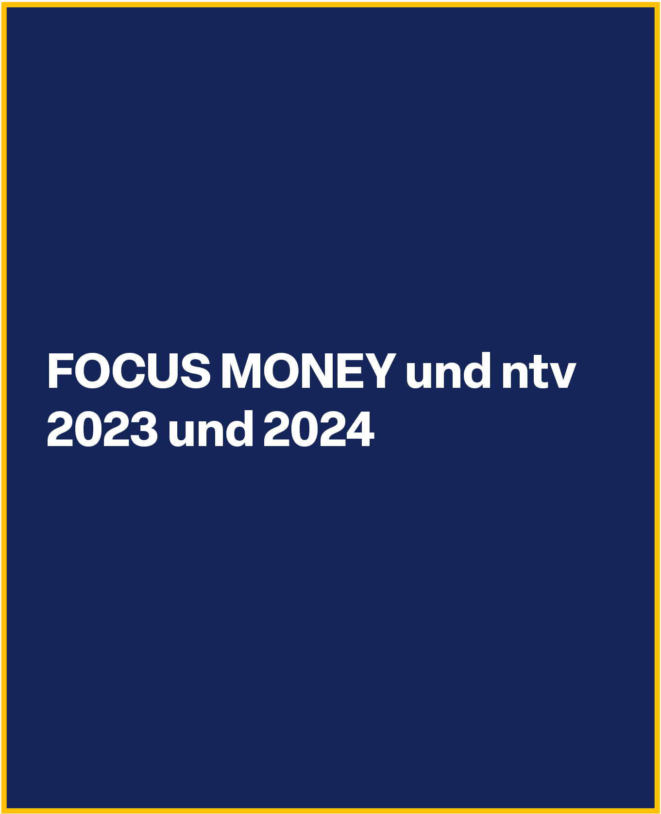Auszeichnung FOCUS MONEY und ntv 2023 und 2024