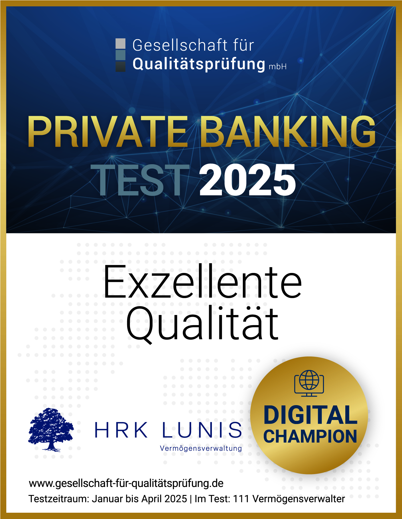 Siegel Gesellschaft für Qualitätsprüfung Digital Champion 2025